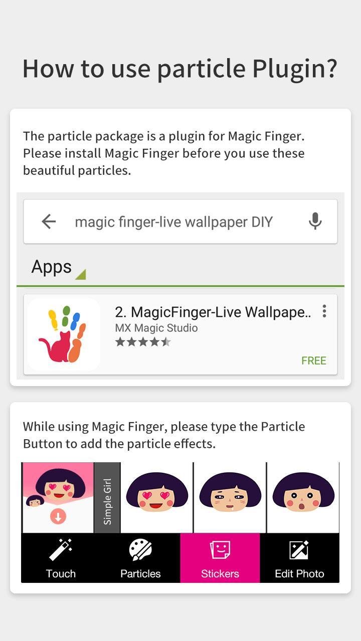 Mini Girl Magic Finger Plugin