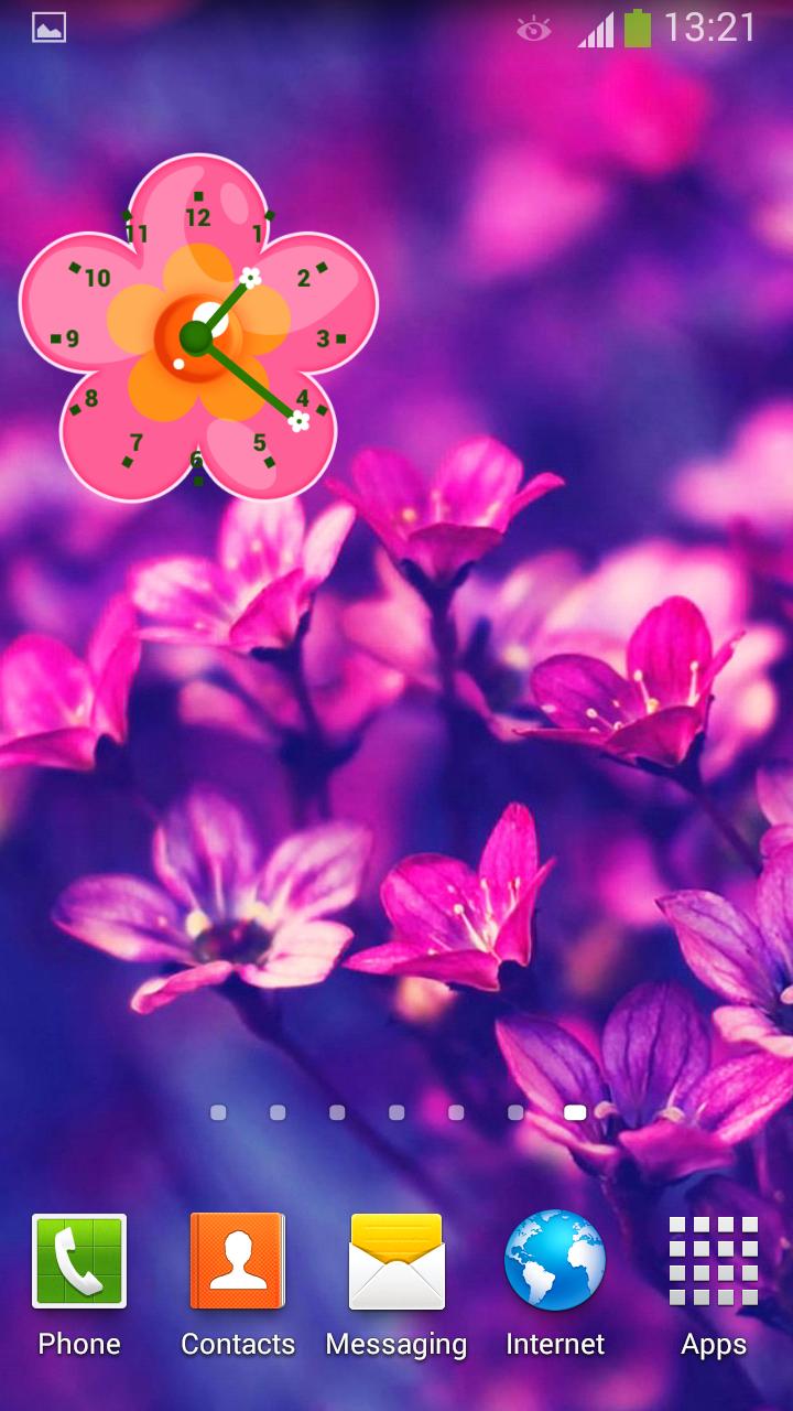 Flowers Clock Widget