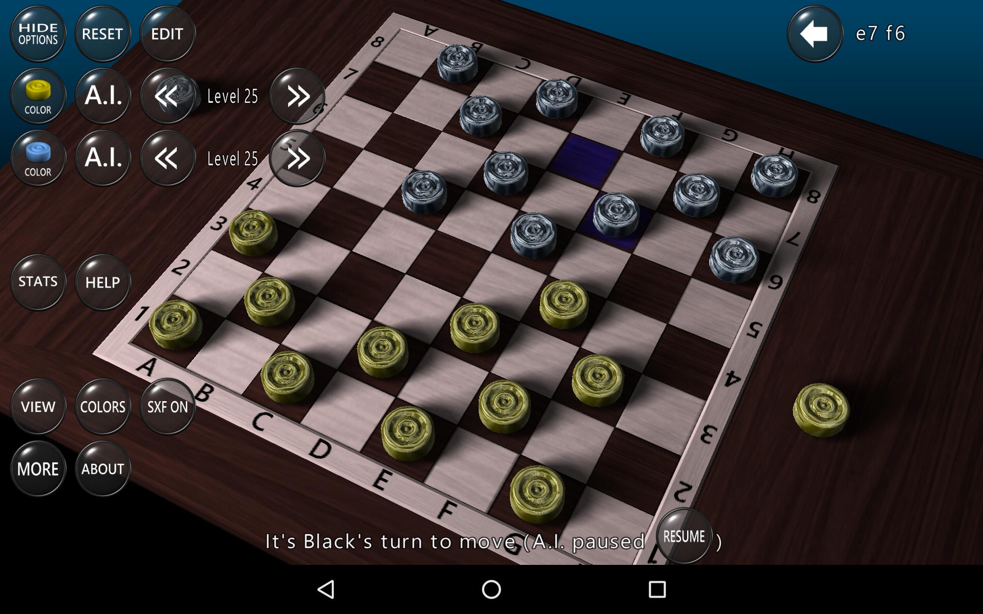 3D Checkers Game