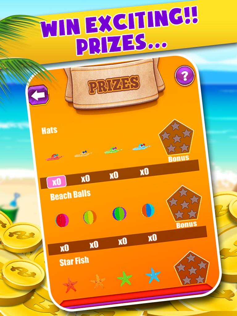 Beach Party Coin Dozer Game