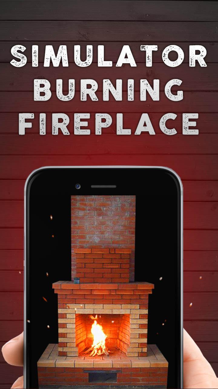 Simulator Burning Fireplace