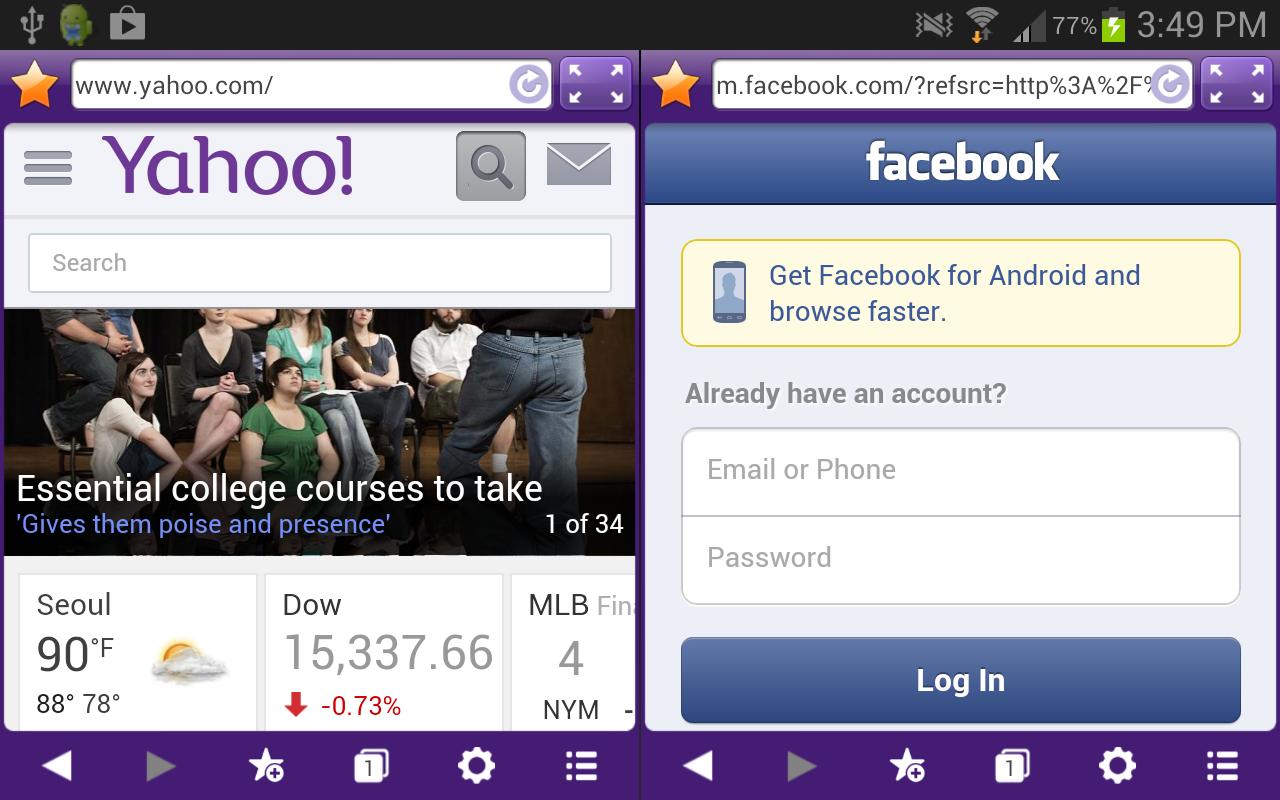 Purple Dual Browser Lite