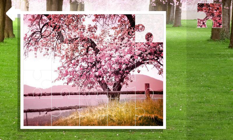 Jigsaw puzzle. Spring