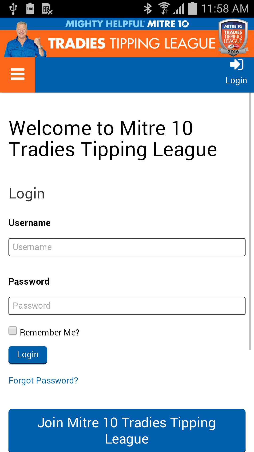 Mitre 10 Footy Tipping