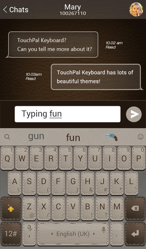 TouchPal Leather Theme