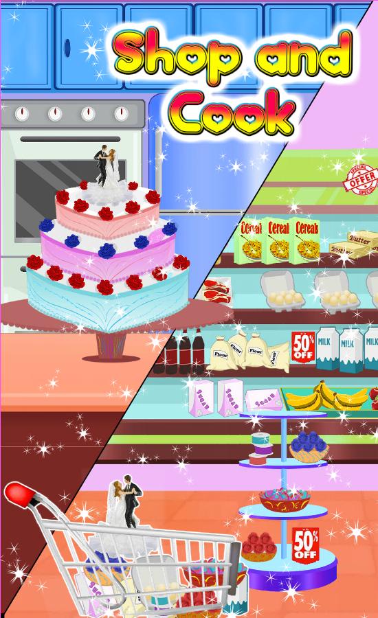 Heart Wedding Cake Cooking