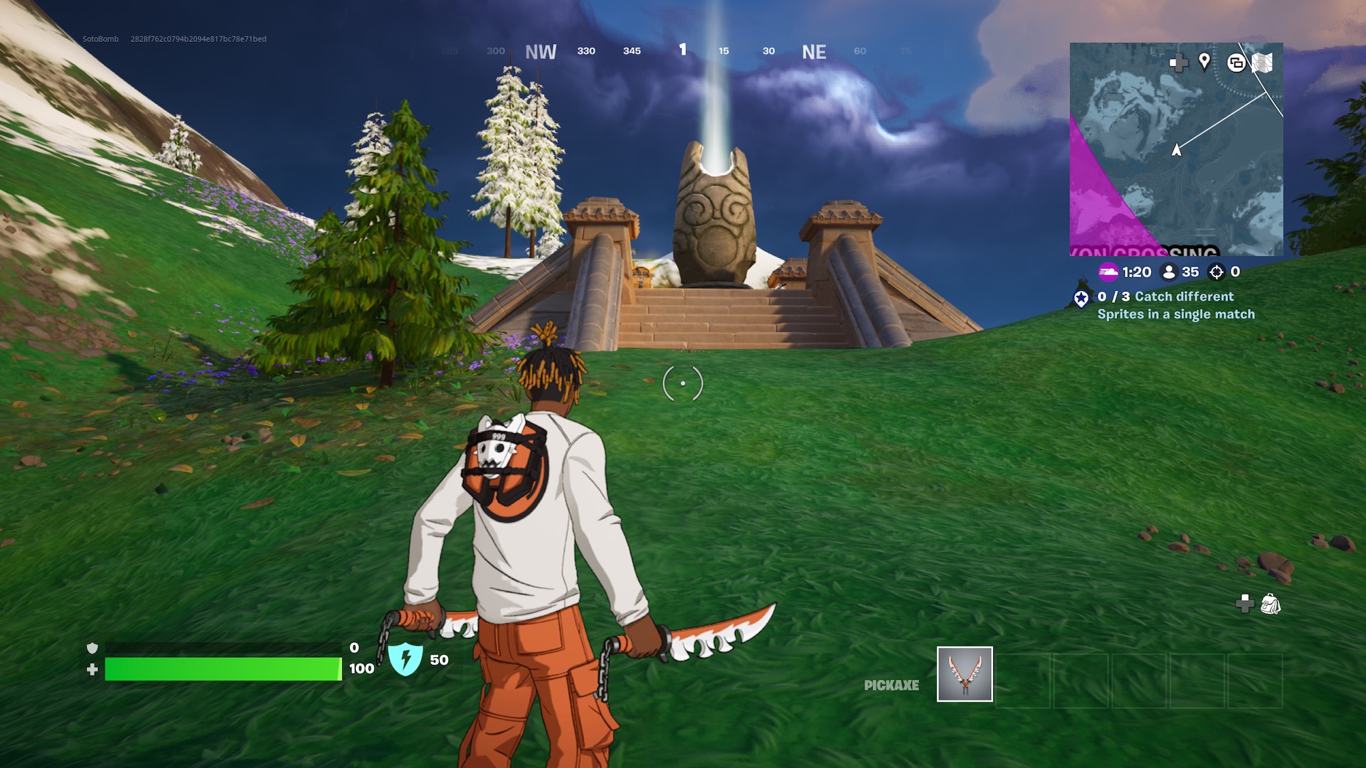 Fortnite 6 장의 모든 스프라이트 광택 위치