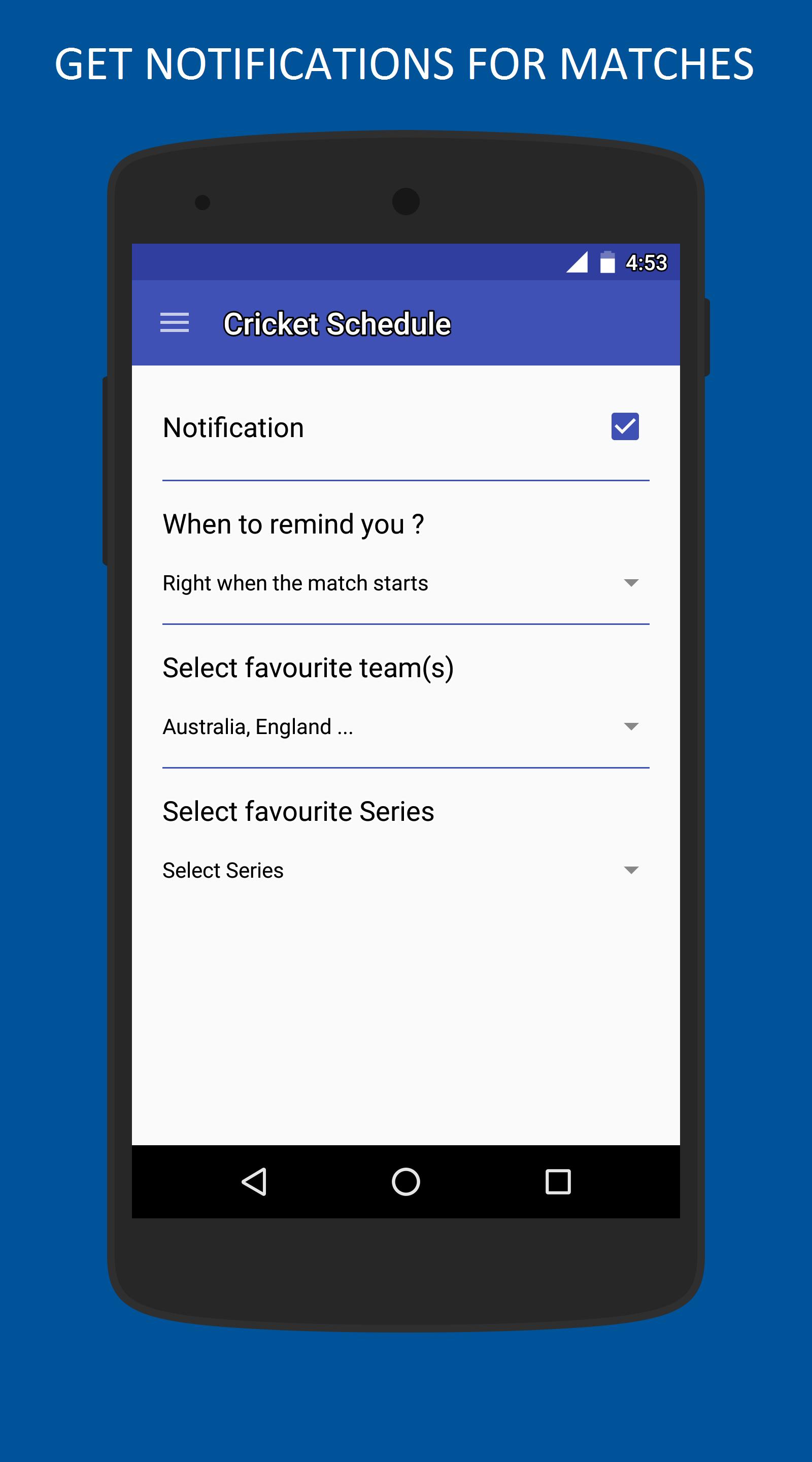 Cricket Schedule