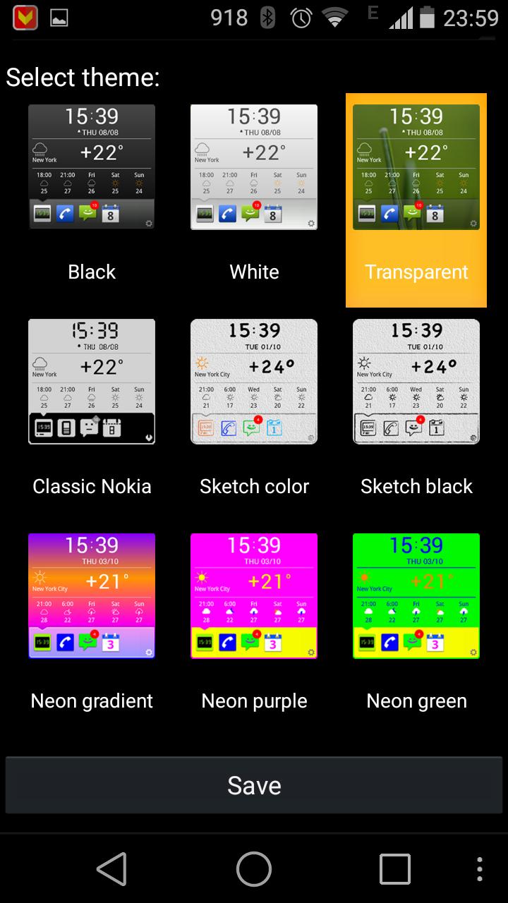 Organizer Widget