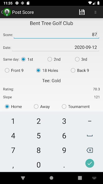 Golf Handicap Calculator