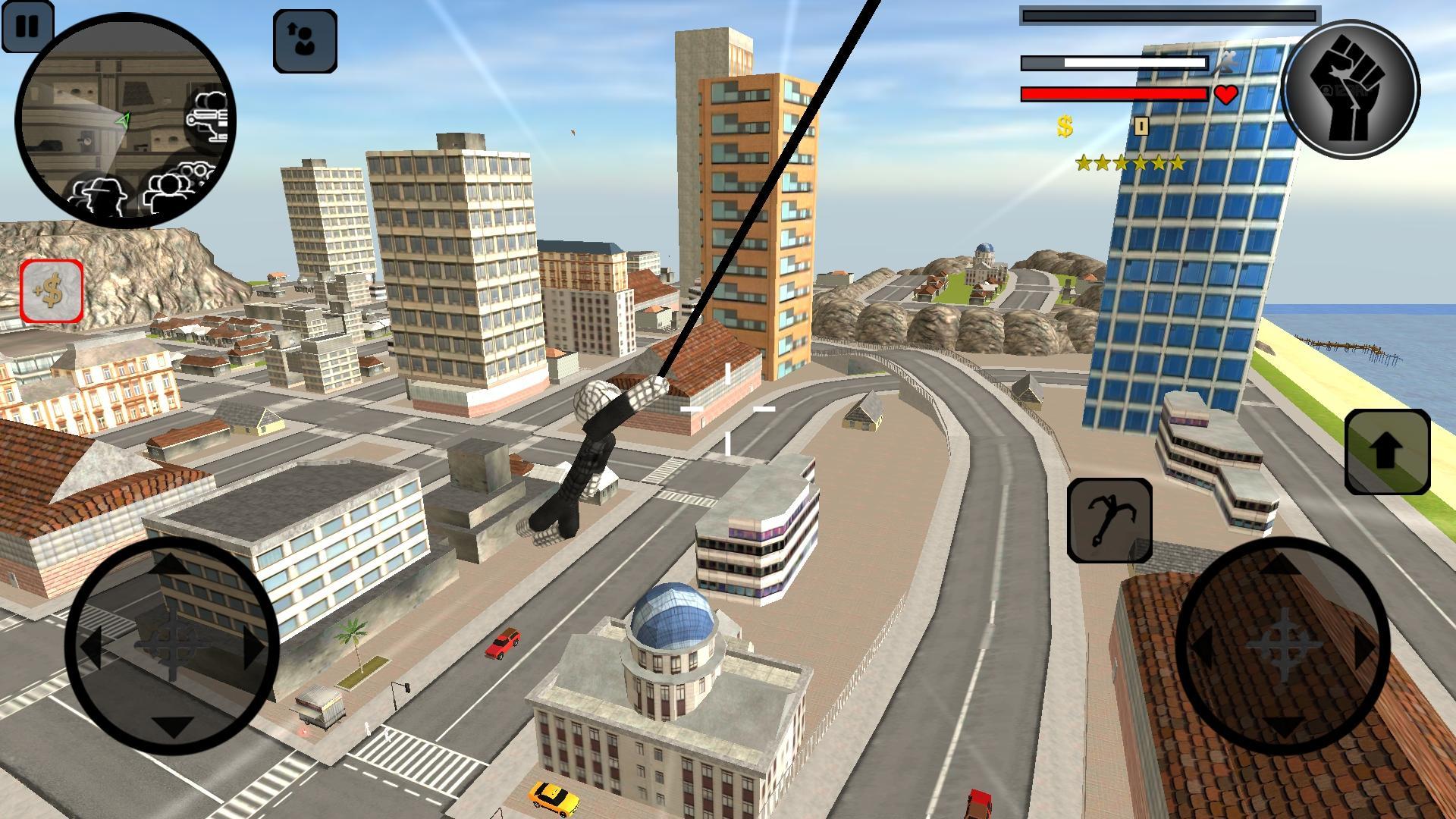 Black Spider Stickman Mafia Crime Rope Hero 2019