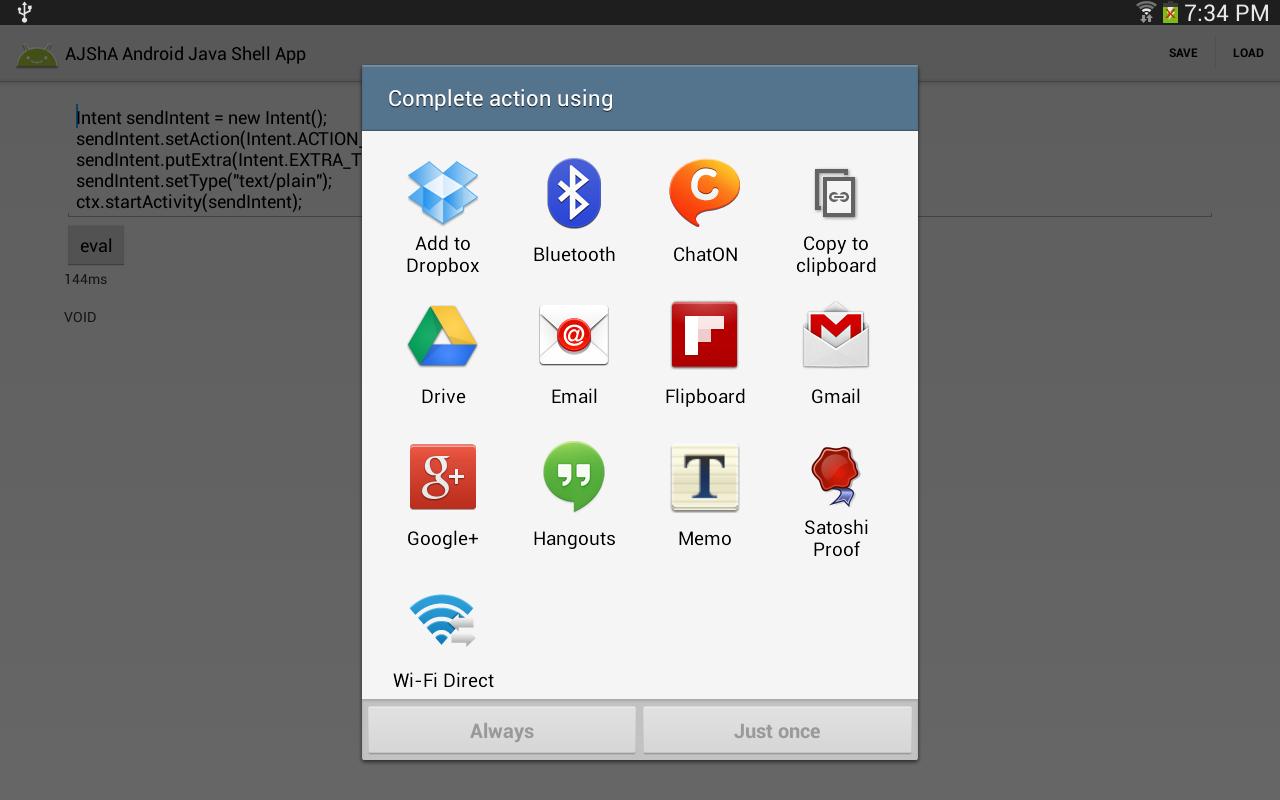 AJShA Android Java Shell App