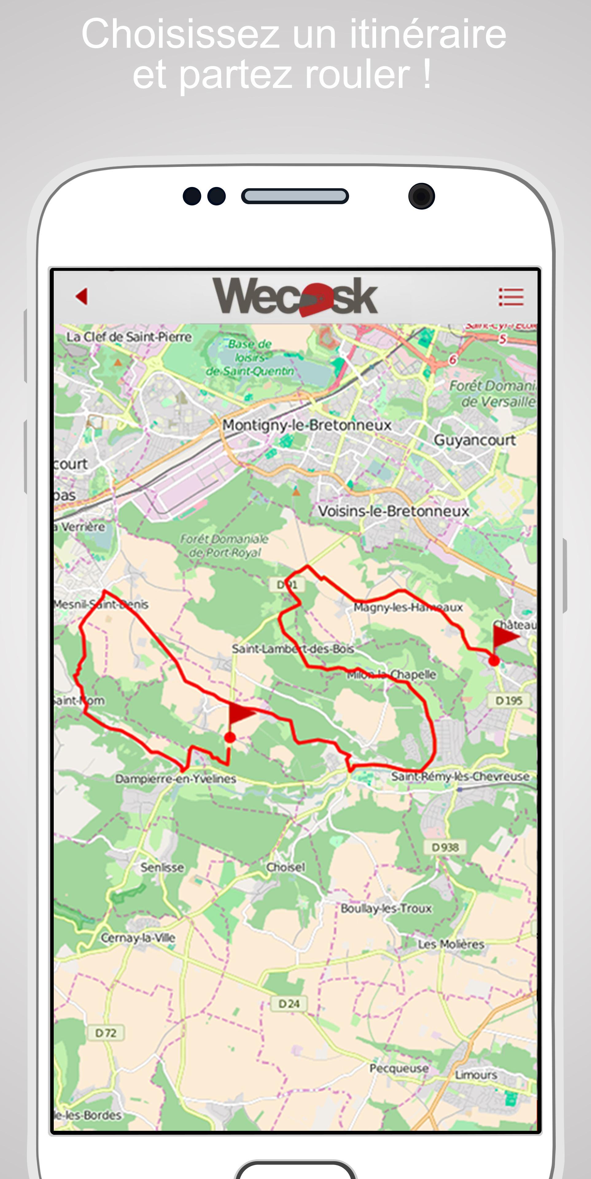 Wecask, l'app moto