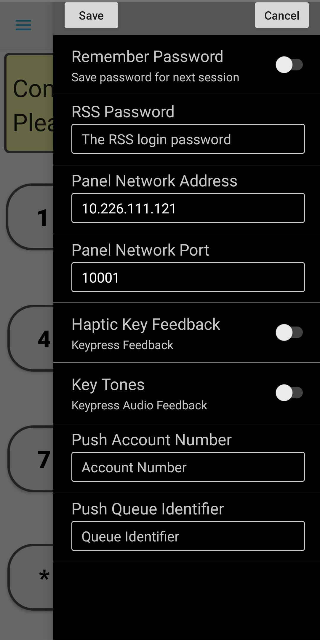 Galaxy Alarm VirtualKeypad
