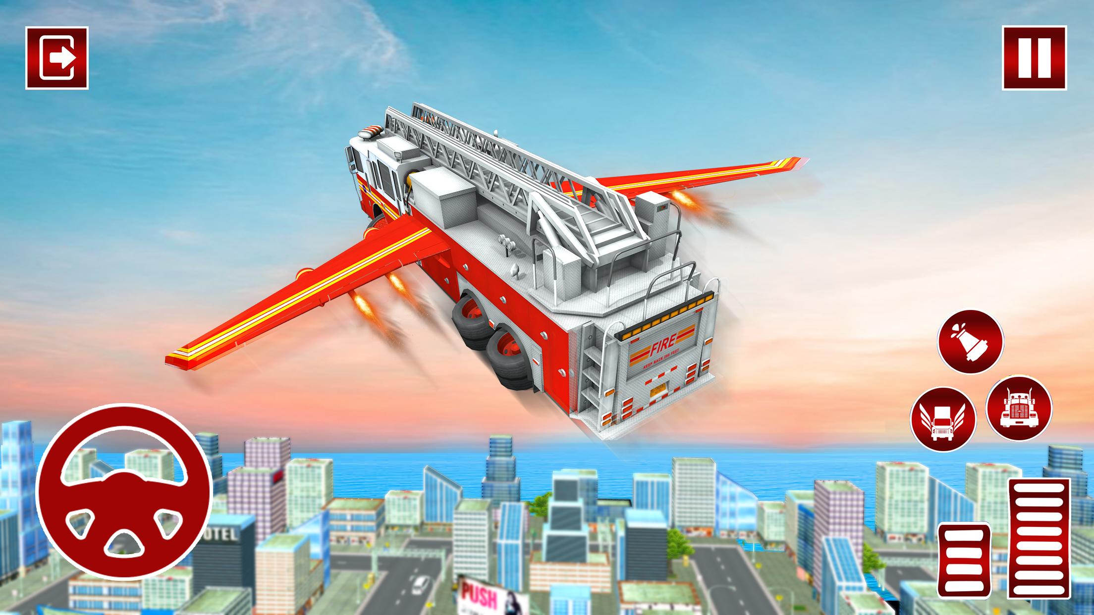 Flying Fire Fighter Rescue Truck