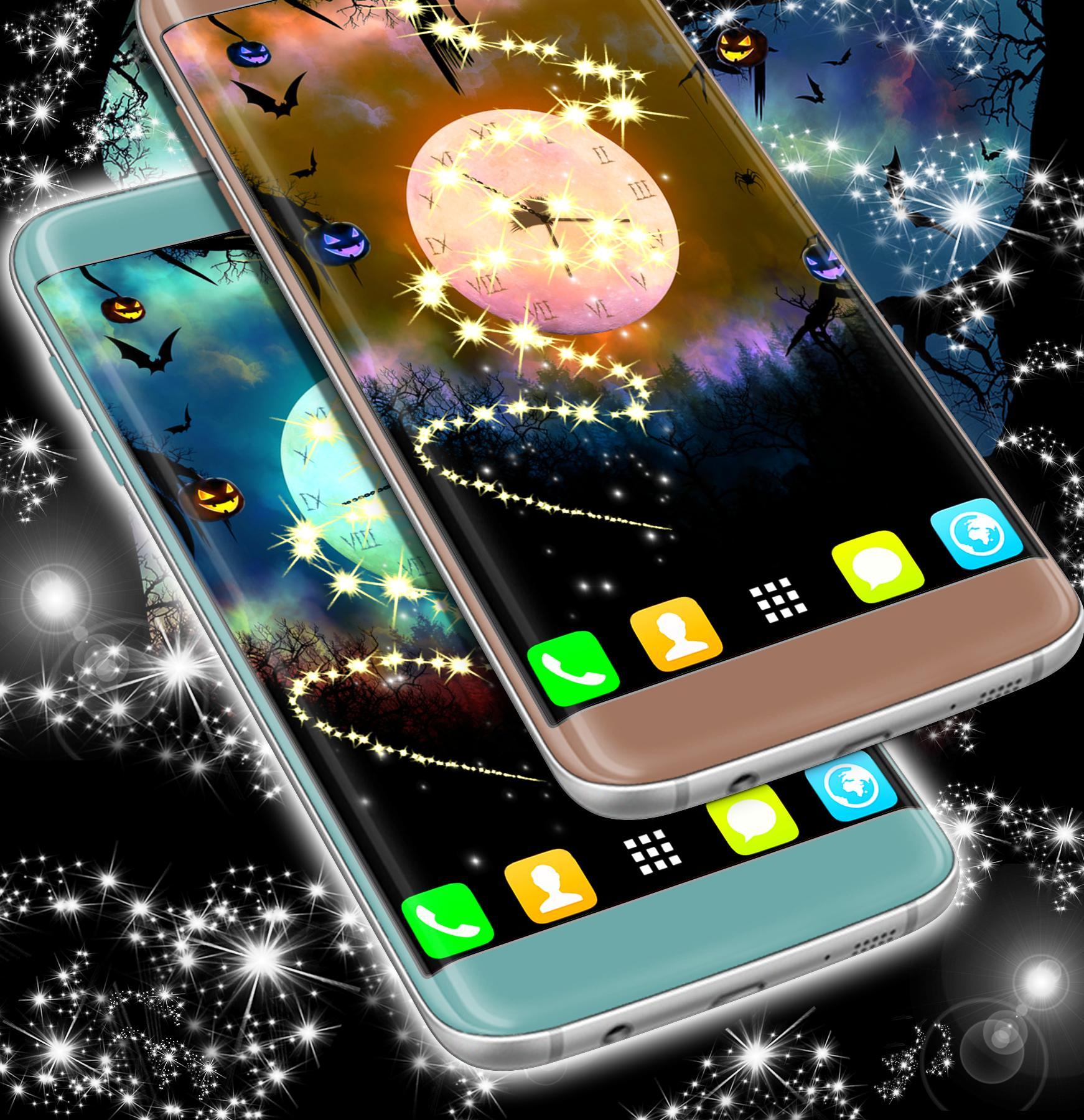 Halloween Clock Live Wallpaper