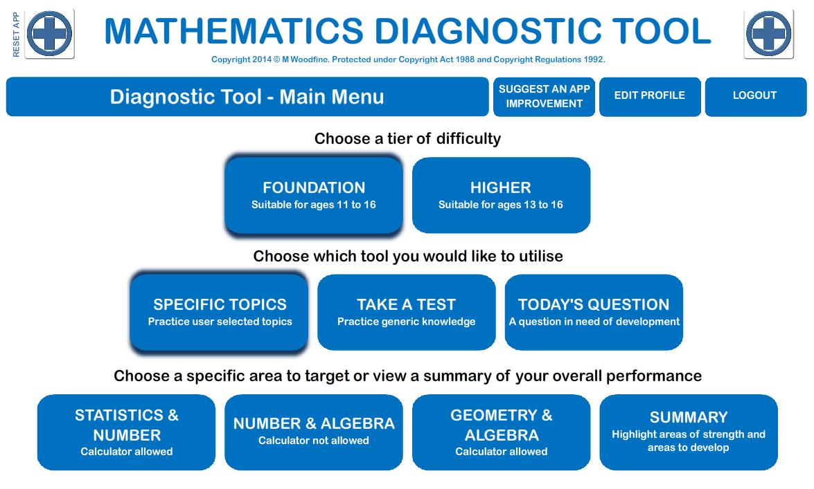 Maths Diagnostic Tool