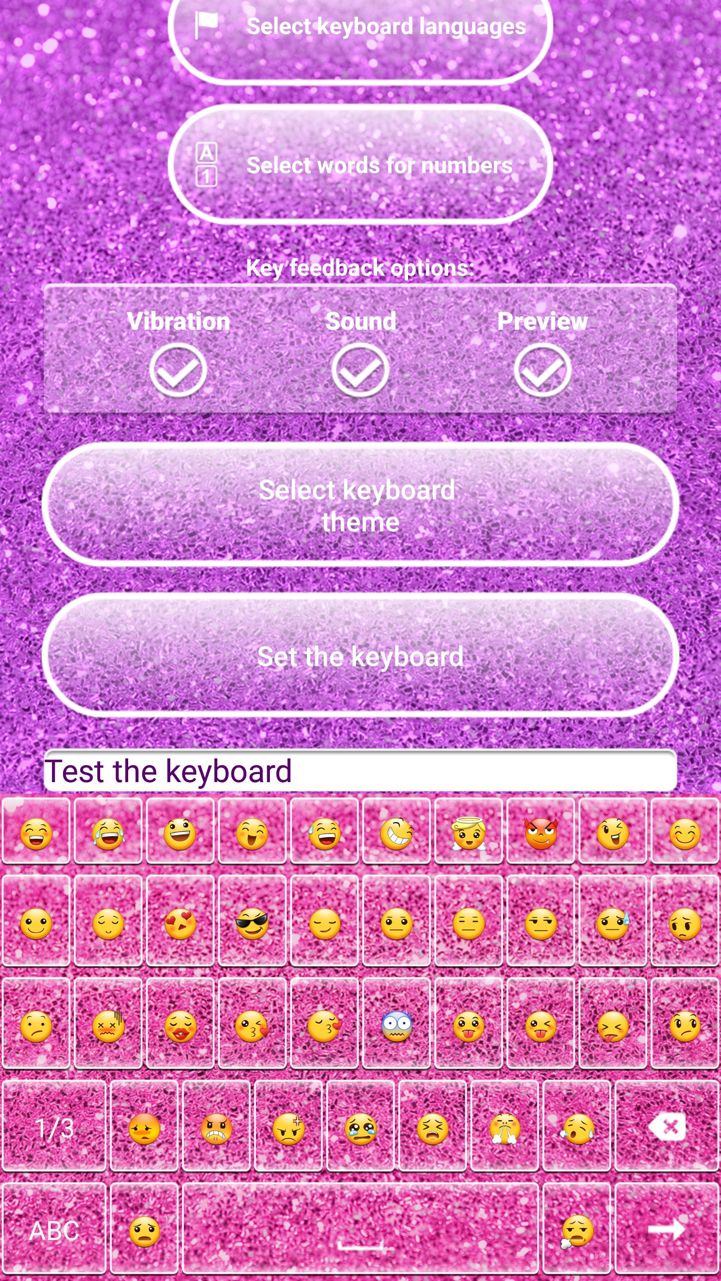 Glitter Keyboard Customizer