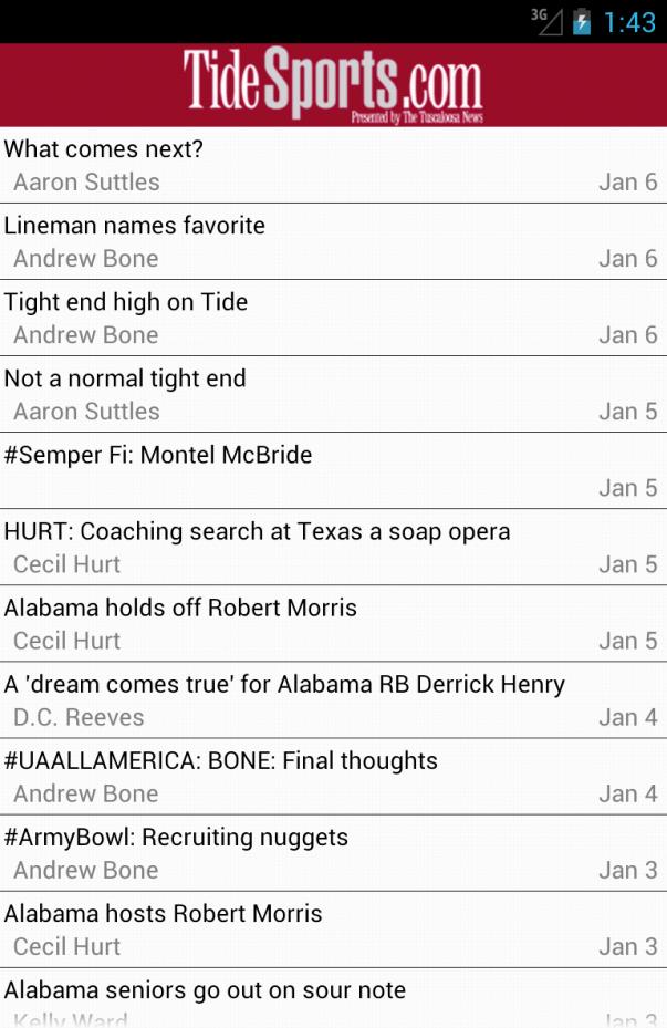 TideSports.com Mobile