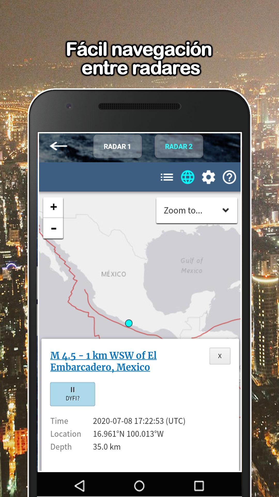 Radar de Terremotos GRATIS