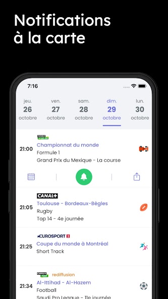 Programme TV Sportif & alertes