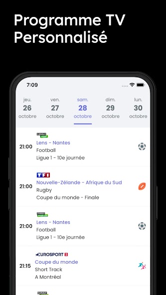 Programme TV Sportif & alertes