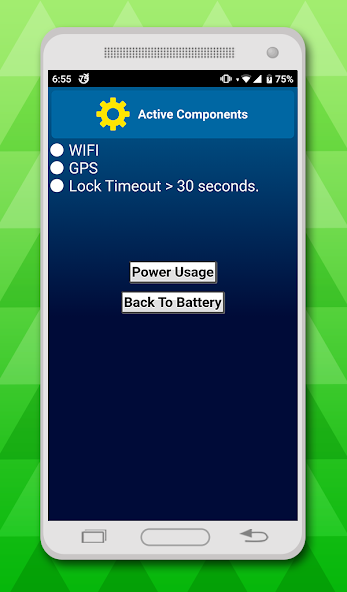 battery in status bar