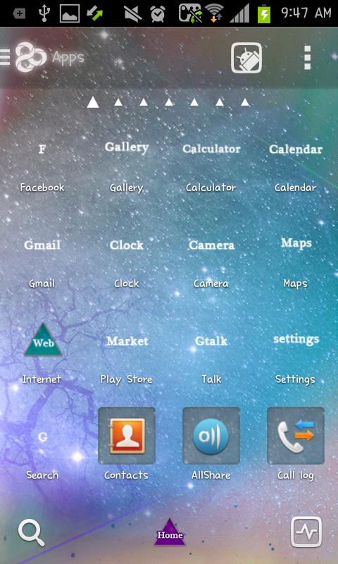 Space go launcher theme