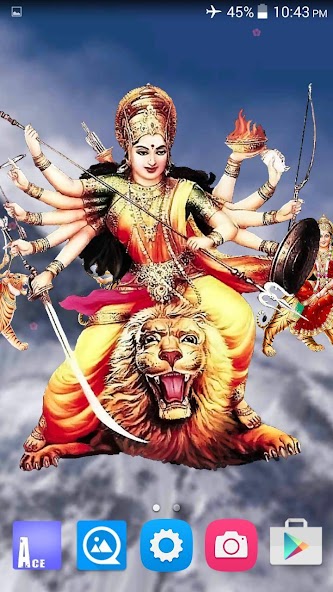 4D Maa Durga Live Wallpaper