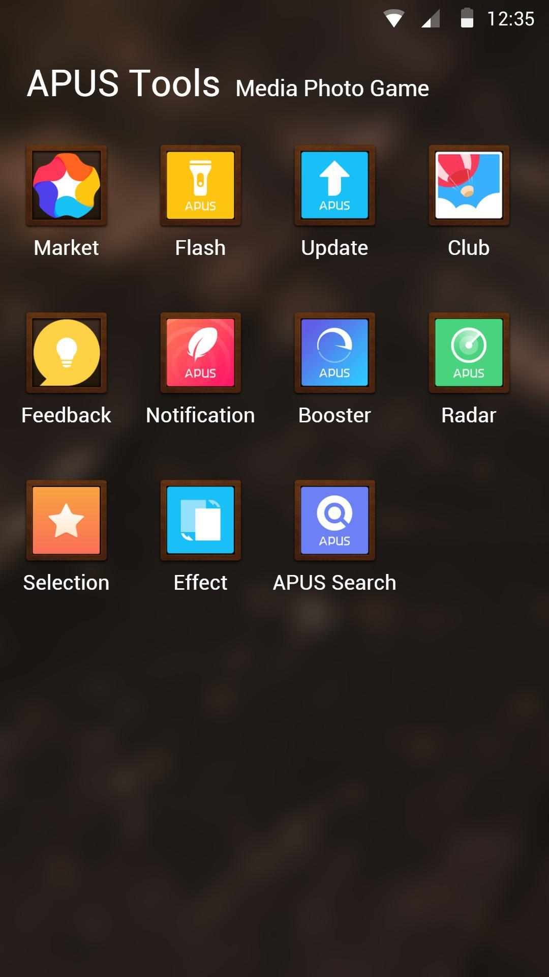 Wooden theme for APUS Launcher