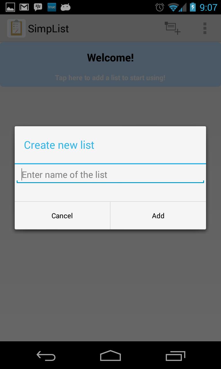 SimpList - A simple to-do list