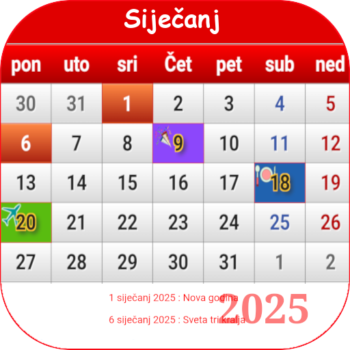 Croatia Calendar 2025