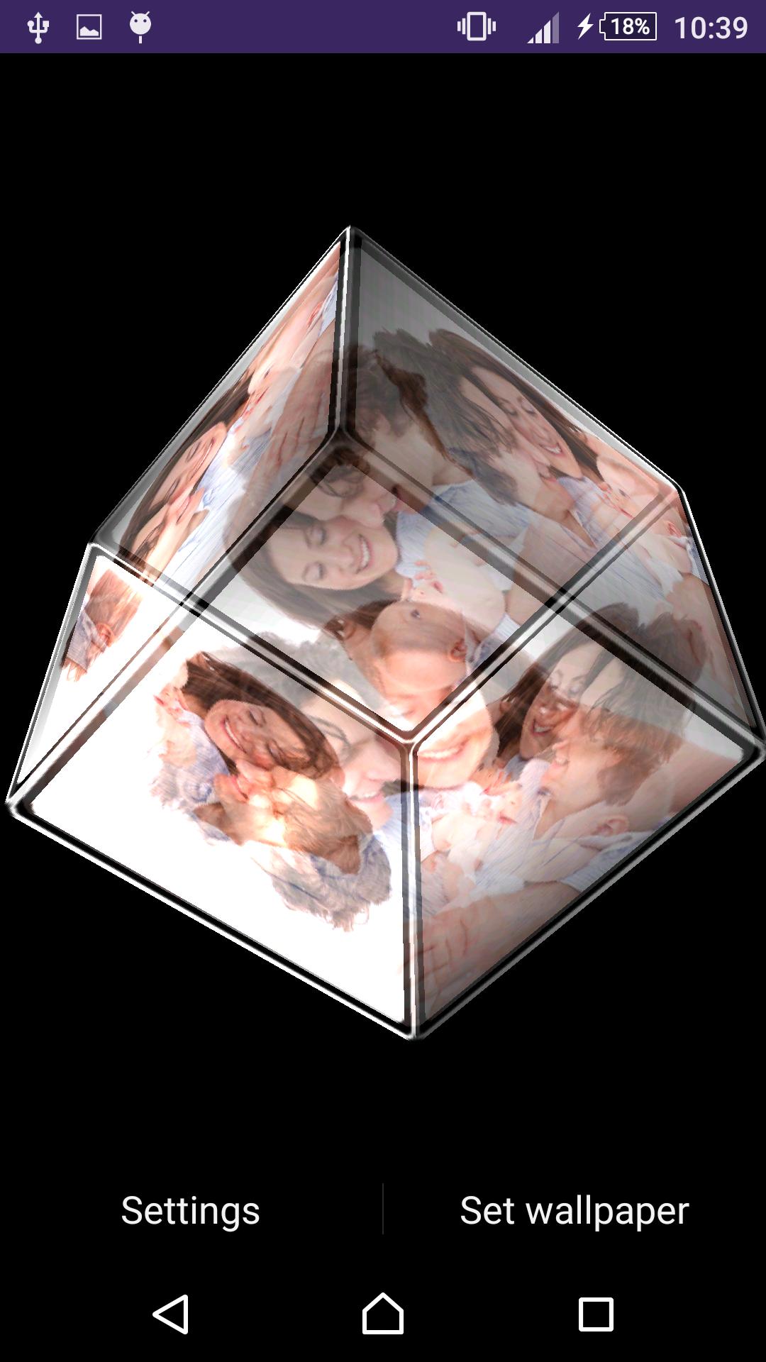 My Family Shape 3D Cube LWP