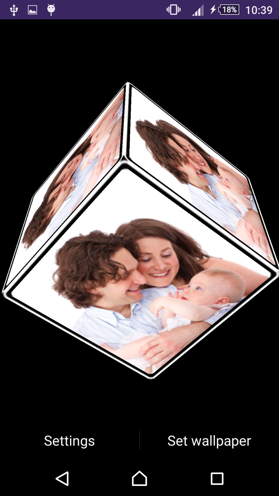 My Family Shape 3D Cube LWP