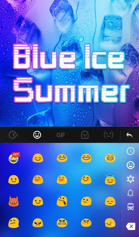 Cool Blue Water Summer Keyboard Theme