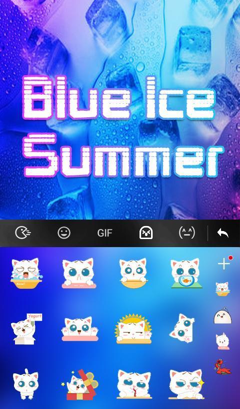 Cool Blue Water Summer Keyboard Theme