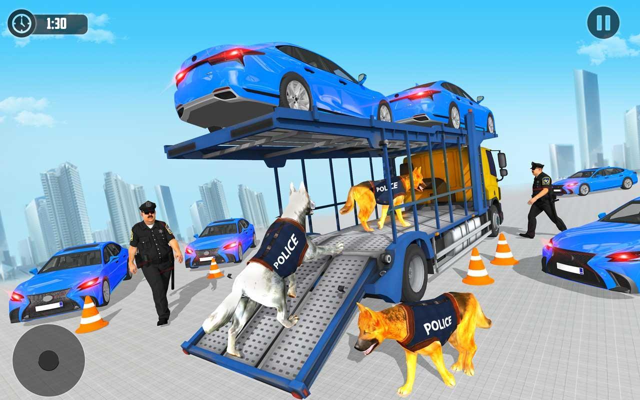 US Police Transporter Truck: Car Driving Games