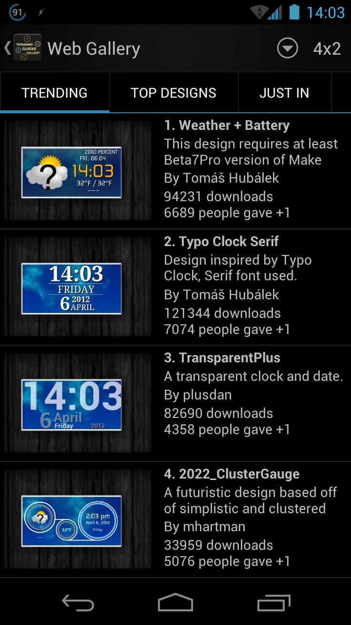 Thousand Clock Widgets