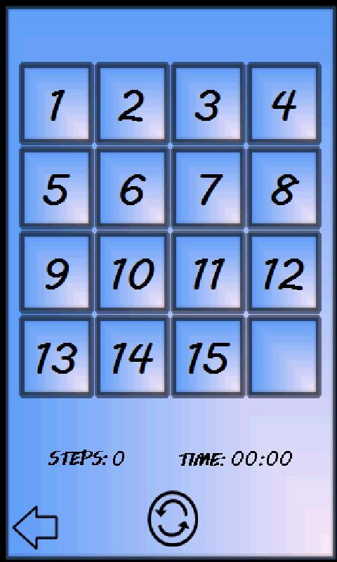 15 Number Puzzle Game