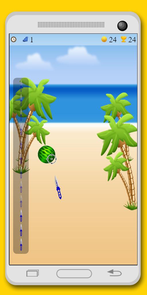 fruit cut knife game