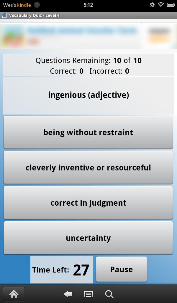 English Vocabulary Level 4
