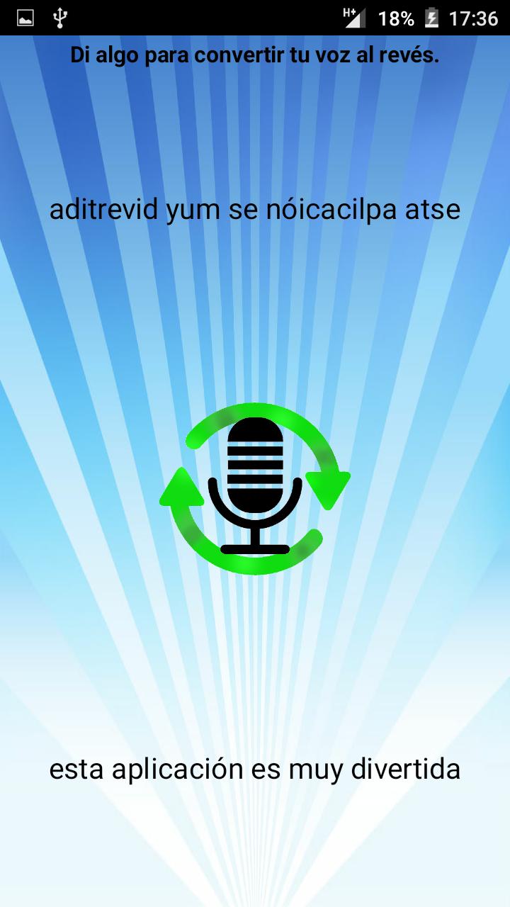 Speak backwards - Voice