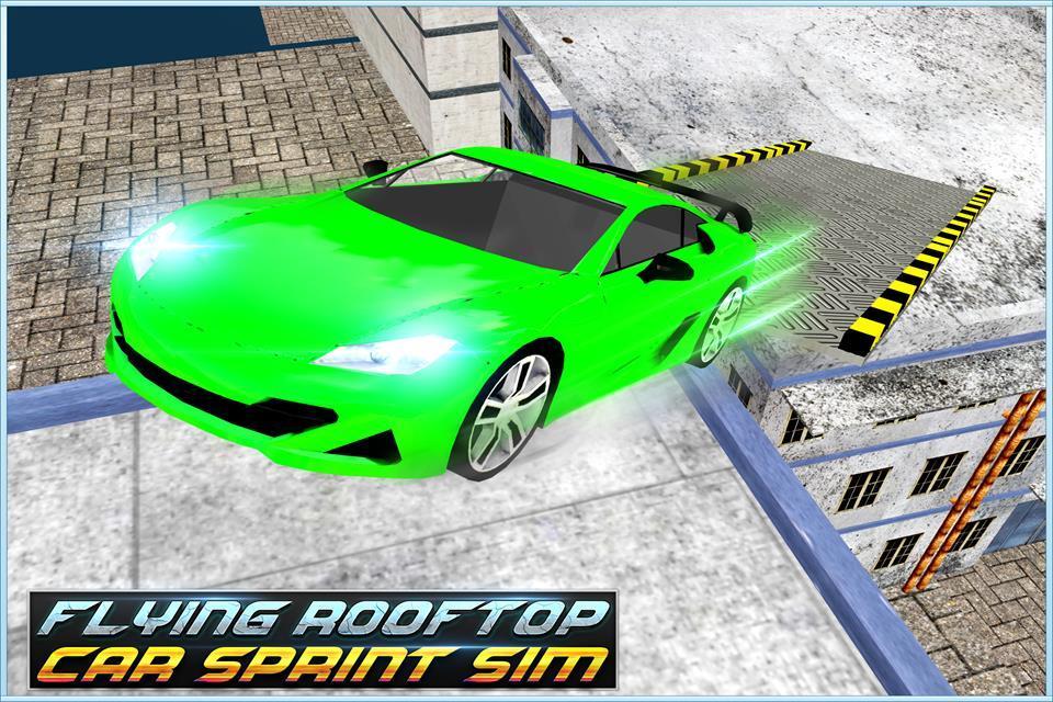 Flying Rooftop Car Sprint Sim