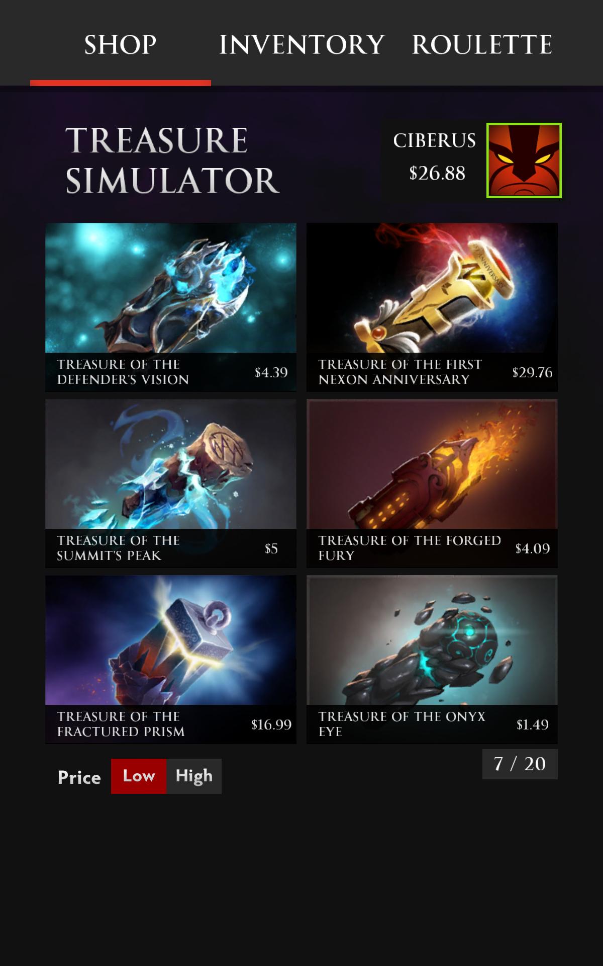 Treasure Simulator Dota 2