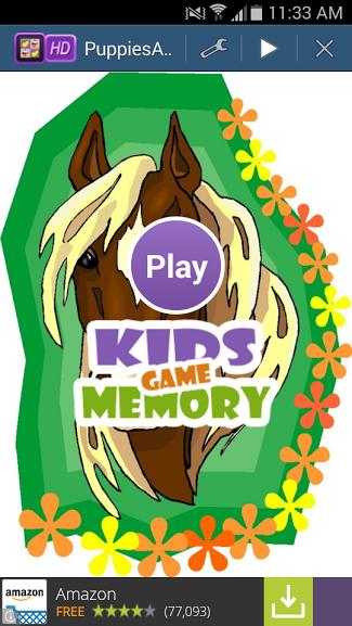 Puppies & Ponies Memory Game