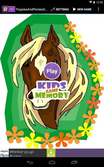 Puppies & Ponies Memory Game