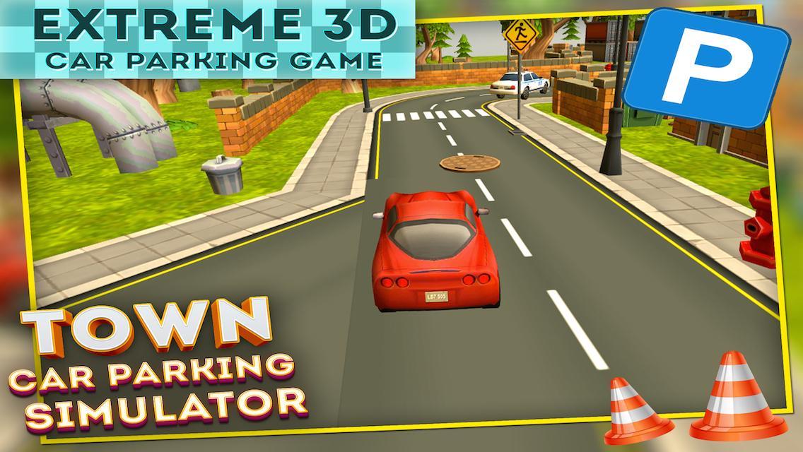 Town Car Parking Simulator 3D