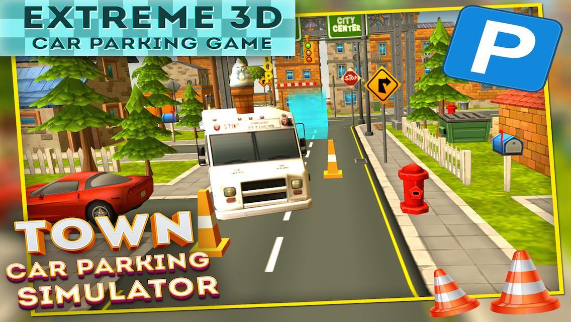 Town Car Parking Simulator 3D