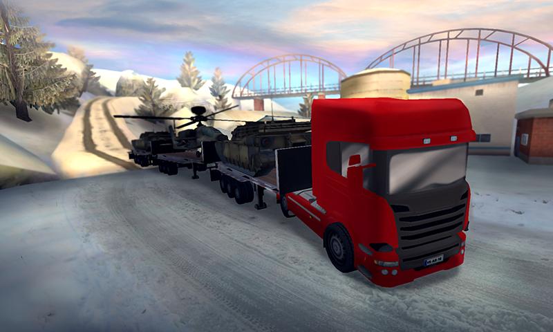 Transport Truck Up Hill Climb