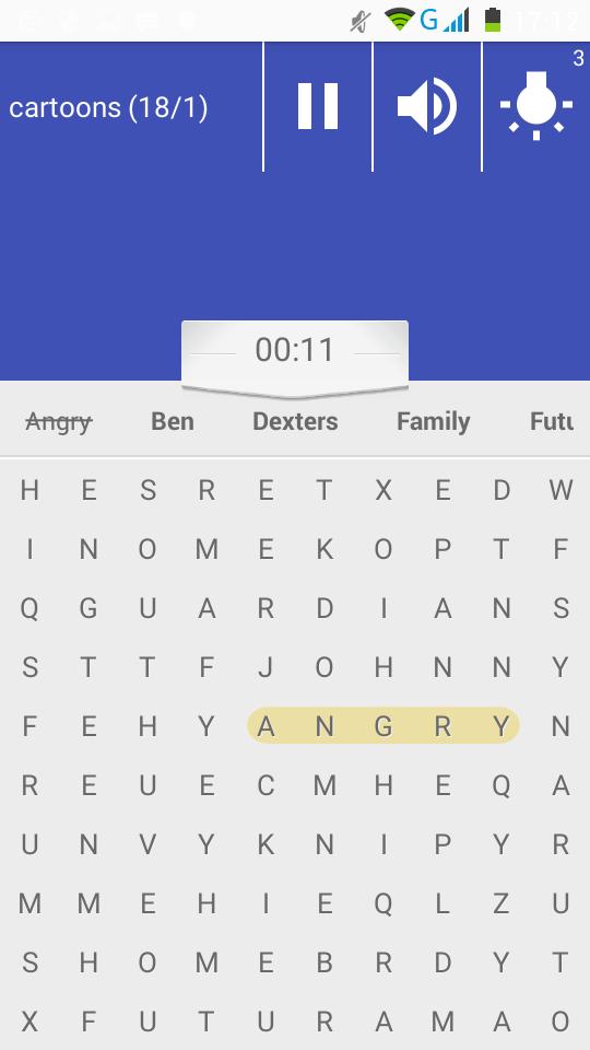 cartoons word search